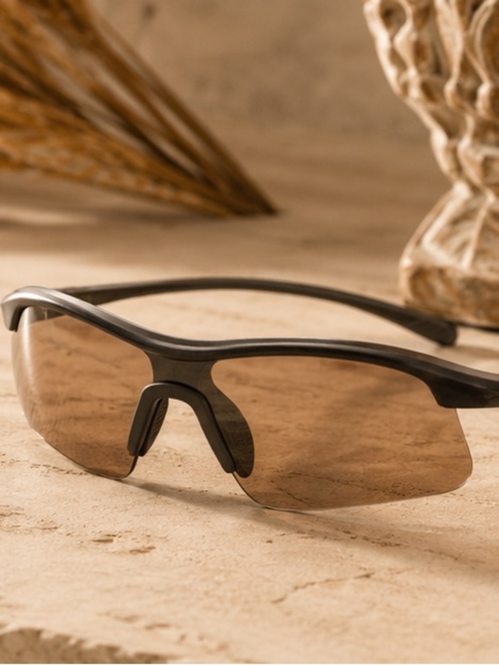 Shield Wrap Sport Sunglasses | Lightweight Rimless Glasses